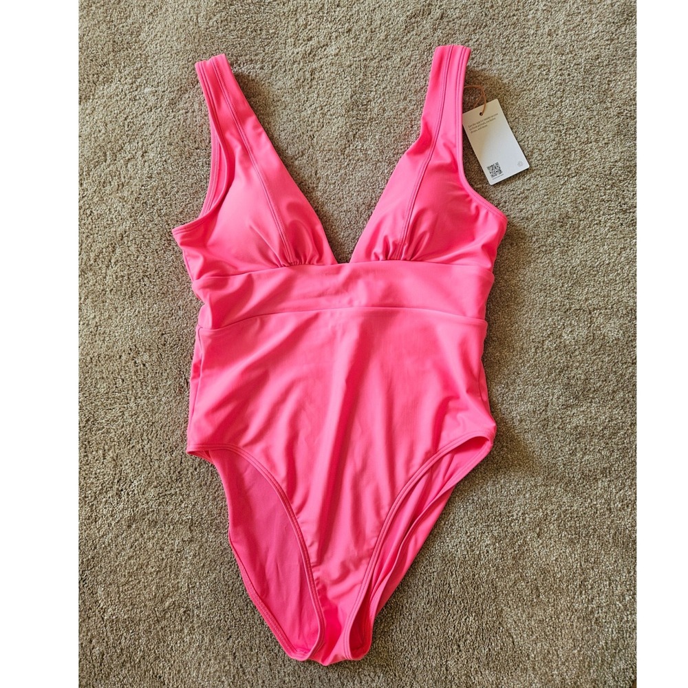 Quince Hot Pink One-Piece Swimsuit